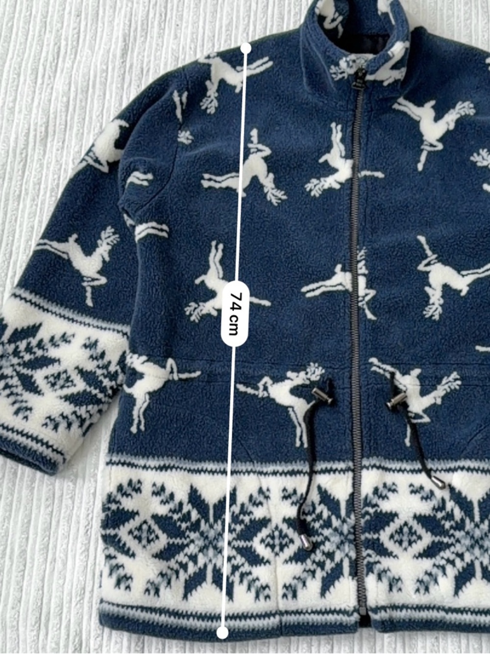 Vintage Windriver Men’s Reindeer Print Western Fleece Jacket | Size M - Picture 2 of 7
